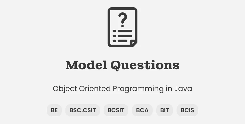 Model Questions for Java