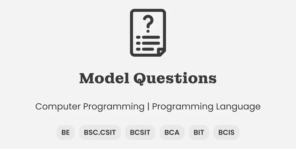 Model Questions for computer programming